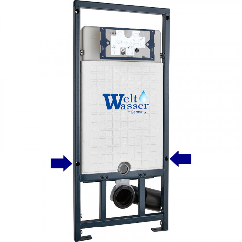 Инсталляция WeltWasser WW Marberg 507 SE BL 10000011216 для унитаза с Черной матовой клавишей смыва пластик