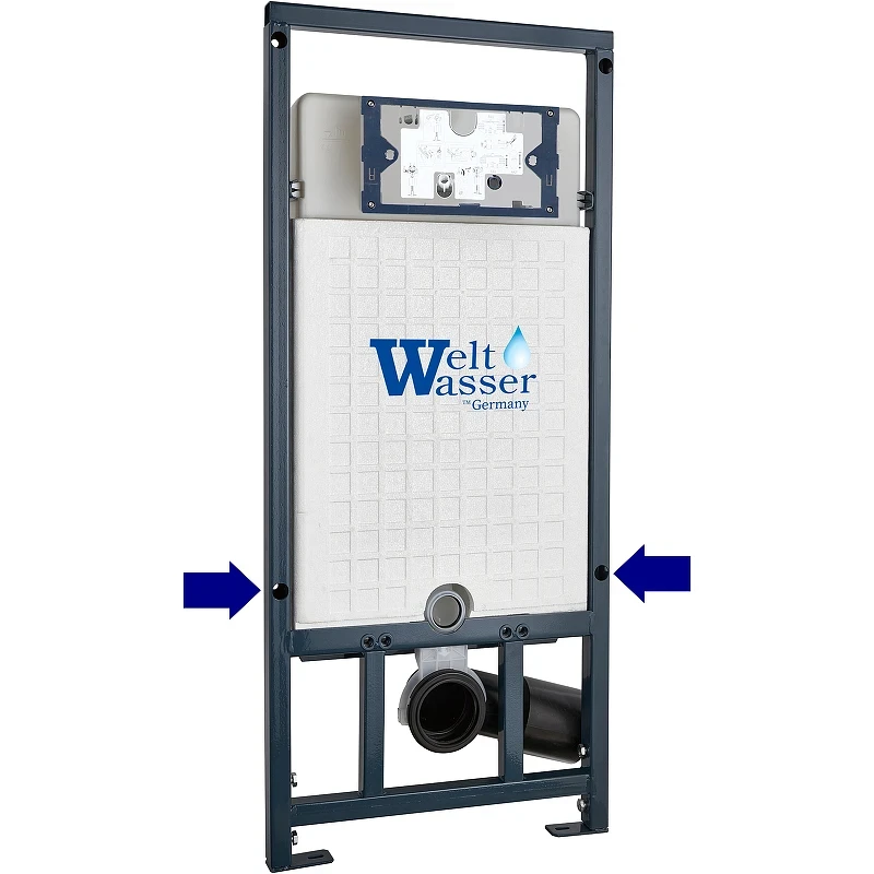 Инсталляция WeltWasser WW Marberg 507 SE BL 10000011216 для унитаза с Черной матовой клавишей смыва пластик