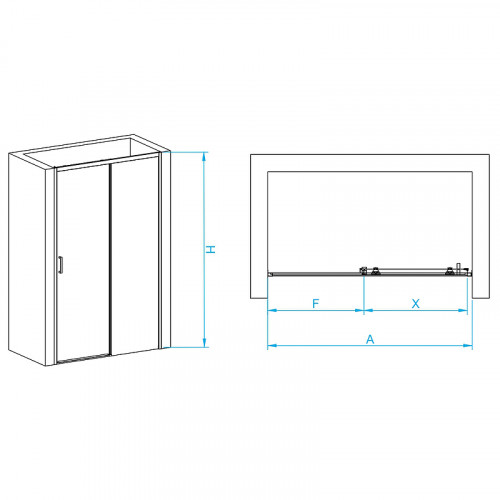 Душевая дверь RGW Passage PA-017 120 350801712-11 профиль Хром стекло прозрачное