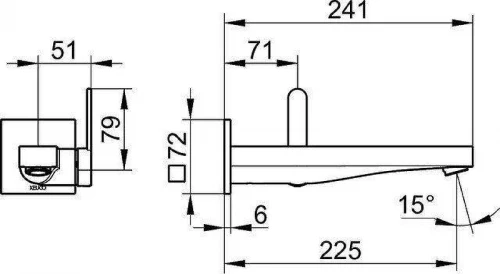 Смеситель для раковины Keuco IXMO Flat 59516371302 цвет Черный матовый