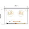 Душевой уголок Cezares Molveno 140x90 MOLVENO-AH-12-140/90-C-Cr-IV профиль Хром стекло прозрачное