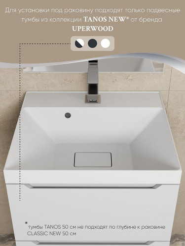 Раковина Uperwood Classic New 50 2910210024 цвет Белый глянцевый