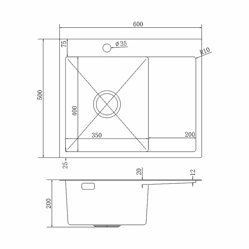 Кухонная мойка Mixline Pro 60 L 552924 цвет Золото