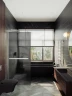 Душевая перегородка Maybah Glass MGD-712-5ш 1090x1950 в широком профиле Хром матовый стекло графитовое матовое
