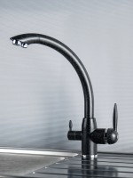 Смеситель для кухни Viko V-5224 Черный мрамор латунь