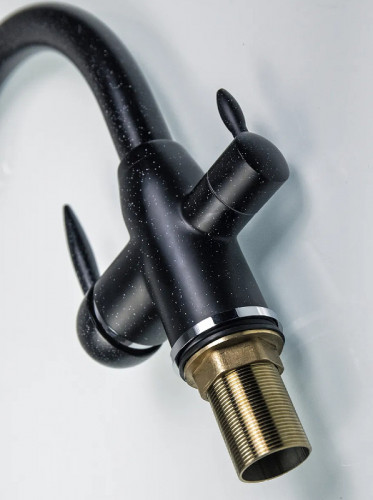 Смеситель для кухни Viko V-5224 Черный мрамор латунь