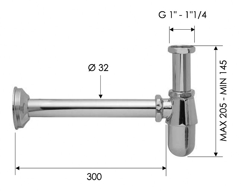 Сифон для раковины Remer 970114VO цвет Латунь состаренная