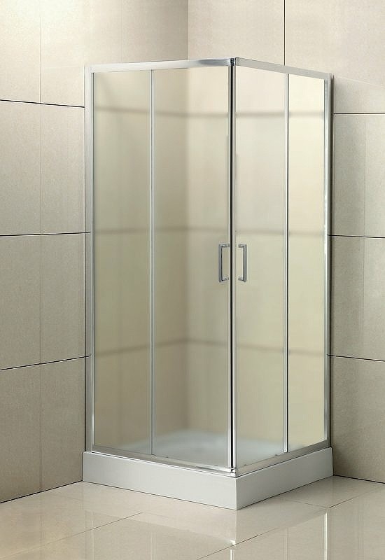 Душевой уголок BelBagno Uno 80х80 UNO-195-A-2-80-P-Cr профиль Хром стекло рифленое
