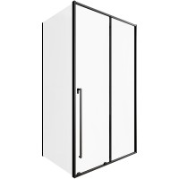 Душевой уголок Allen Brau Fantasy 120x90 3.11006.31 + 3.11013.31 профиль Черный матовый стекло прозрачное