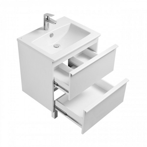 Тумба под раковину Aquaton Хюгге 60 1A280701HG2B0 цвет Белый матовый