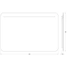 Зеркало Evoform Ledline 80x120 BY 2148 с подсветкой 10 W - без выключателя стекло