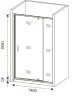 Душевая дверь Good Door Orion WTW-PD-140-C-CH 140 профиль Хром стекло прозрачное