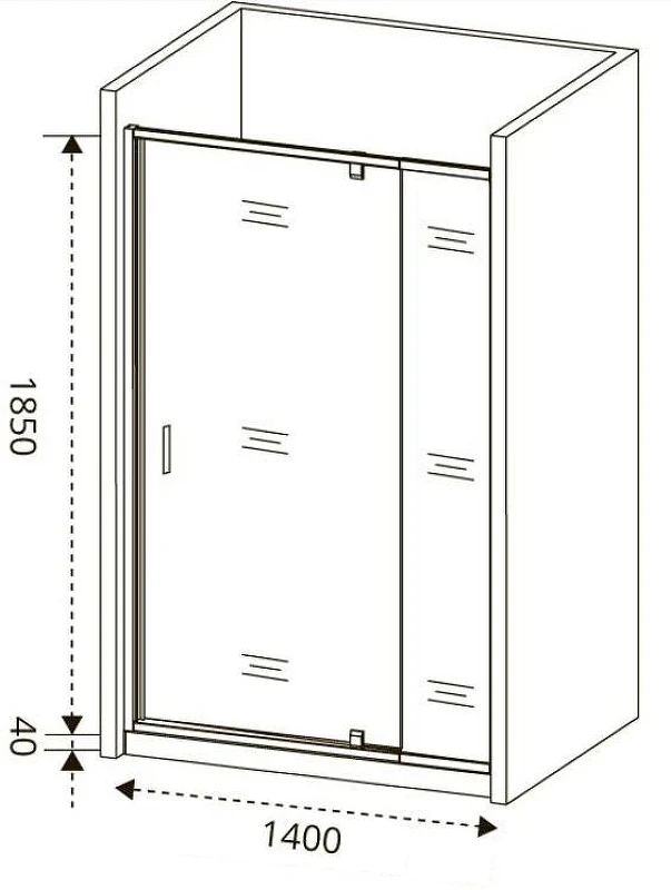 Душевая дверь Good Door Orion WTW-PD-140-C-CH 140 профиль Хром стекло прозрачное