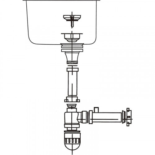 Сифон для кухонной мойки ZorG PVD W 2 цвет Графит