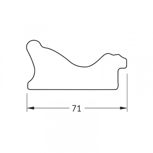 Зеркало Evoform Octagon 54х54 BY 3874 в багетной раме - Черное дерево с золотом 71 мм