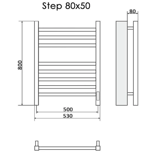 Электрический полотенцесушитель Ника Step-2 80/50 Белый матовый