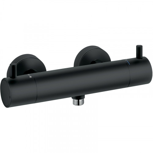 Смеситель для душа Kludi Bozz 352033938 с термостатом Черный матовый латунь на стену