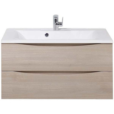 Тумба под раковину BelBagno Marino 90 MARINO-900-2C-SO-RG-P подвесная Rovere Grigio МДФ / ЛДСП