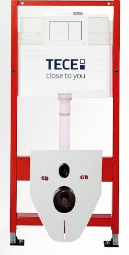 Комплект унитаза биде с инсталляцией Tece Base TC413N3VP1 с сиденьем Микролифт и клавишей смыва цвет Белый