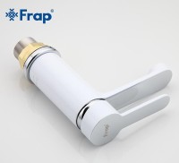 Смеситель для раковины Frap H41 F1041 Белый Хром латунь