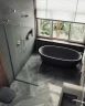 Душевая перегородка Maybah Glass MGD-700-5у 790x1950 в узком профиле Хром матовый стекло сатиновое