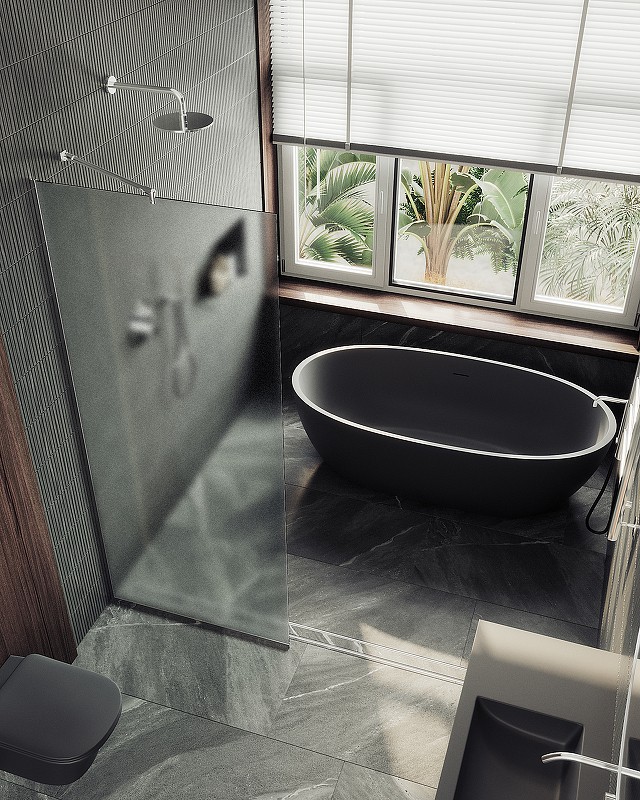 Душевая перегородка Maybah Glass MGD-700-5у 790x1950 в узком профиле Хром матовый стекло сатиновое