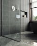 Душевая перегородка Maybah Glass MGD-700-5у 790x1950 в узком профиле Хром матовый стекло сатиновое