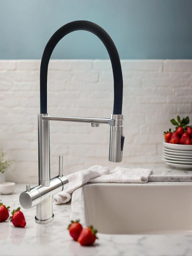 Смеситель для кухни AltroBagno Flusso 050201 Ni цвет Никель