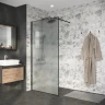 Душевая перегородка Niagara Nova 120х13 NG-781-12BLACK профиль Черный матовый стекло Колотый лед