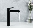 Смеситель для раковины Gappo G03-6 G1003-16 Черный матовый Хром латунь