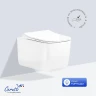 Унитаз подвесной Ceruttispa Тацито (Tacito) Aria Tornado CT12033 12033 цвет Белый с сиденьем Микролифт