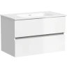 Тумба под раковину Sancos Urban 80 UR80W подвесная Белый глянец МДФ / ЛДСП