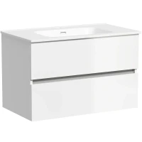 Тумба под раковину Sancos Urban 80 UR80W подвесная Белый глянец МДФ / ЛДСП