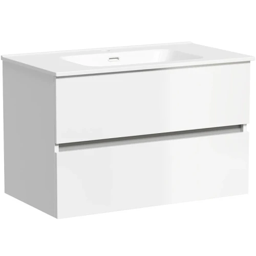 Тумба под раковину Sancos Urban 80 UR80W подвесная Белый глянец МДФ / ЛДСП
