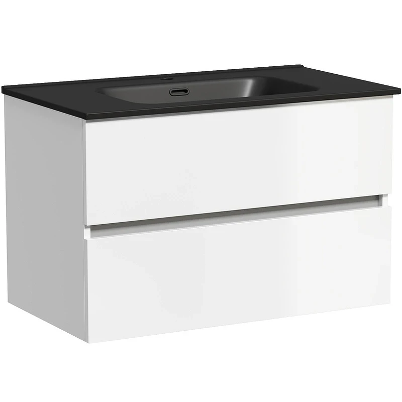 Тумба под раковину Sancos Urban 80 UR80W подвесная Белый глянец МДФ / ЛДСП