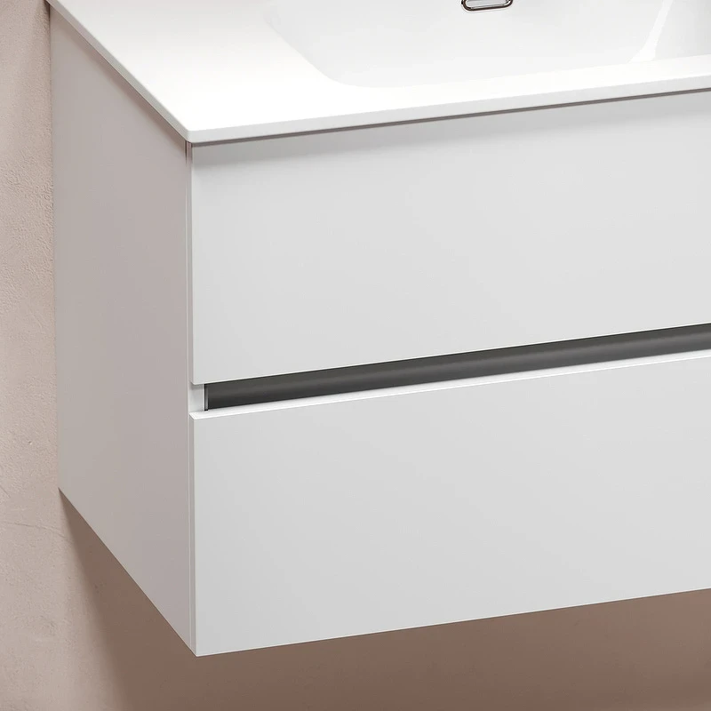 Тумба под раковину Sancos Urban 80 UR80W подвесная Белый глянец МДФ / ЛДСП