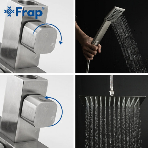 Душевая система Frap H803 F24803 Нержавеющая сталь нержавеющая сталь на стену