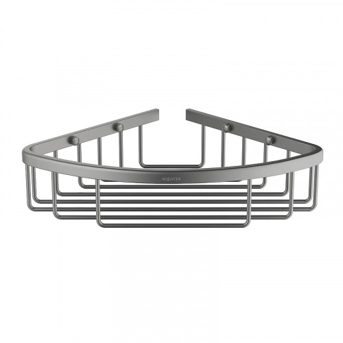 Полка корзина Aquatek AQ4906BGM угловая цвет Оружейная сталь