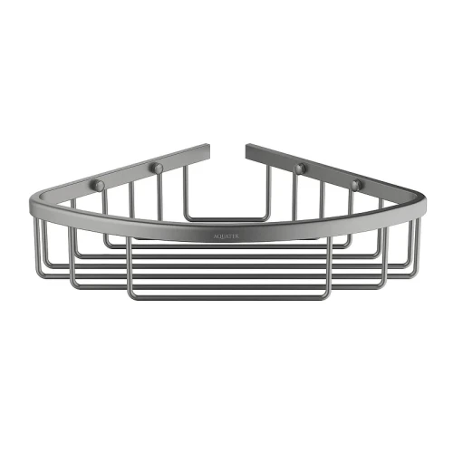 Полка корзина Aquatek AQ4906BGM угловая цвет Оружейная сталь