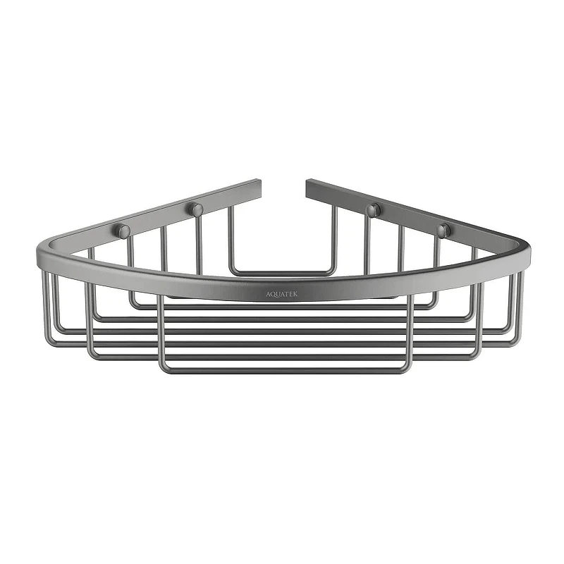 Полка корзина Aquatek AQ4906BGM угловая цвет Оружейная сталь