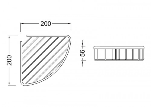 Полка корзина Aquatek AQ4906BGM угловая цвет Оружейная сталь