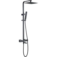 Душевая система Allen Brau Infinity 5.21029-31 Черная матовая латунь на стену