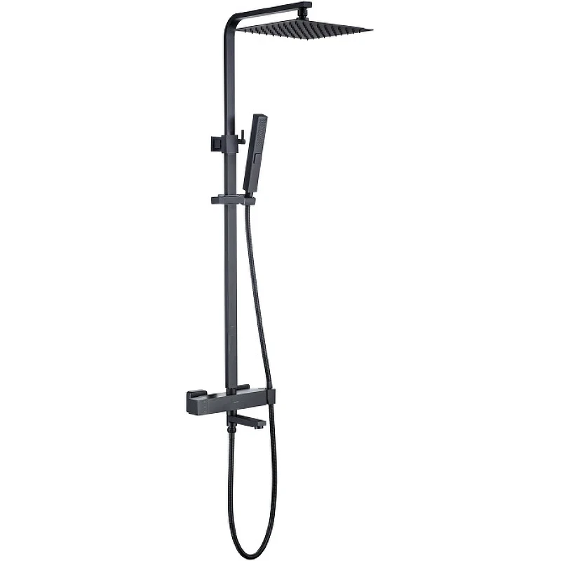 Душевая система Allen Brau Infinity 5.21029-31 Черная матовая латунь на стену