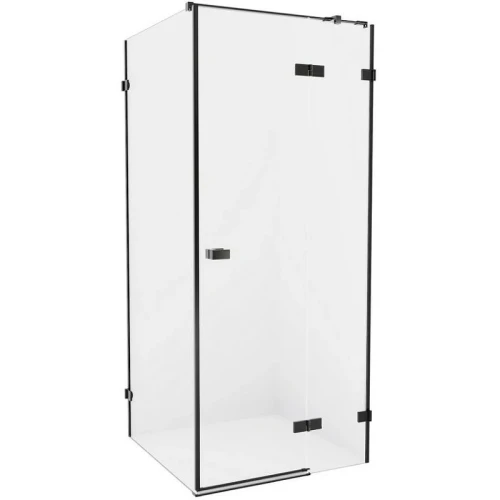 Душевой уголок New Trendy Avexa Black 100x90 R EXK-1589 профиль Черный стекло прозрачное