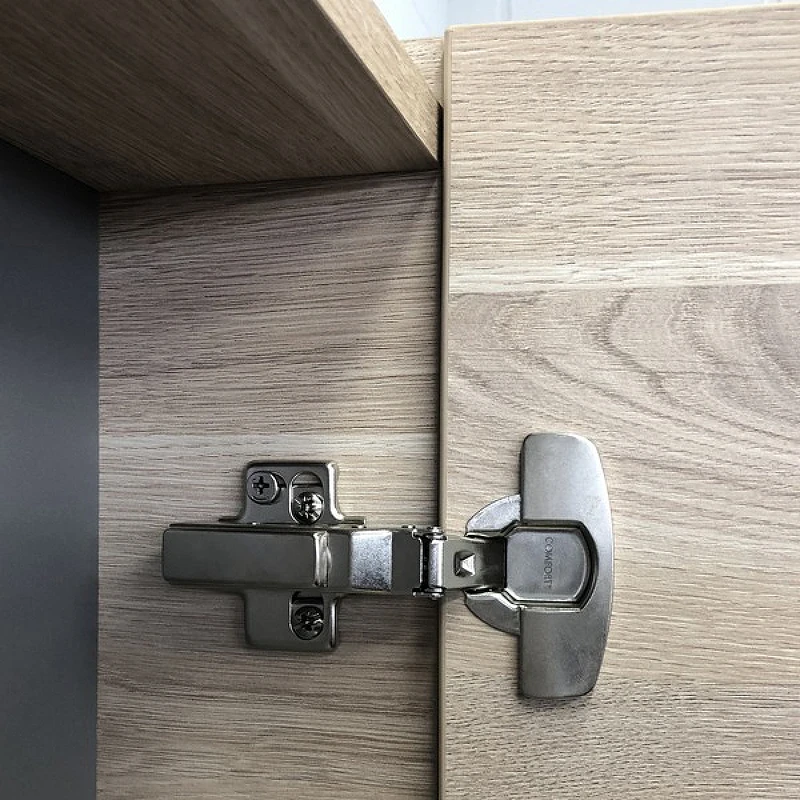 Зеркальный шкаф Comforty Дуэт 75 00-00009924 Дуб натуральный МДФ / ЛДСП, стекло