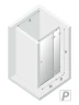 Душевая дверь New Trendy Avexa Gold 140 R EXK-1727 профиль Брашированное золото стекло прозрачное