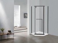 Душевой уголок Esbano Surf 90x90 ESOGS90PRB профиль Черный стекло прозрачное