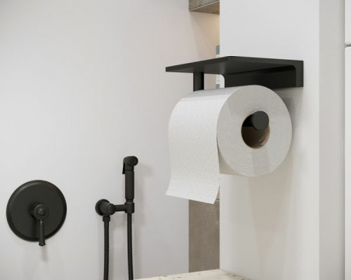 Гигиенический душ со смесителем Timo Arisa 5309/03SM Черный матовый латунь на стену