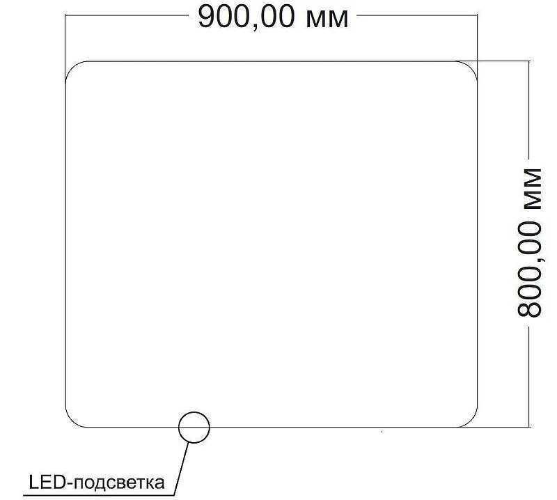 Зеркало Vincea 90 VLM-3BE900 с подсветкой с сенсорным выключателем и диммером