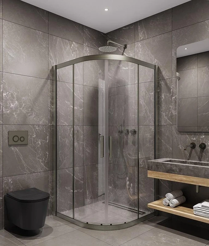 Душевой уголок Timo TPSS-100/13C-8 1000x1000x2000 T43 раздвижной профиль Никель стекло прозрачное